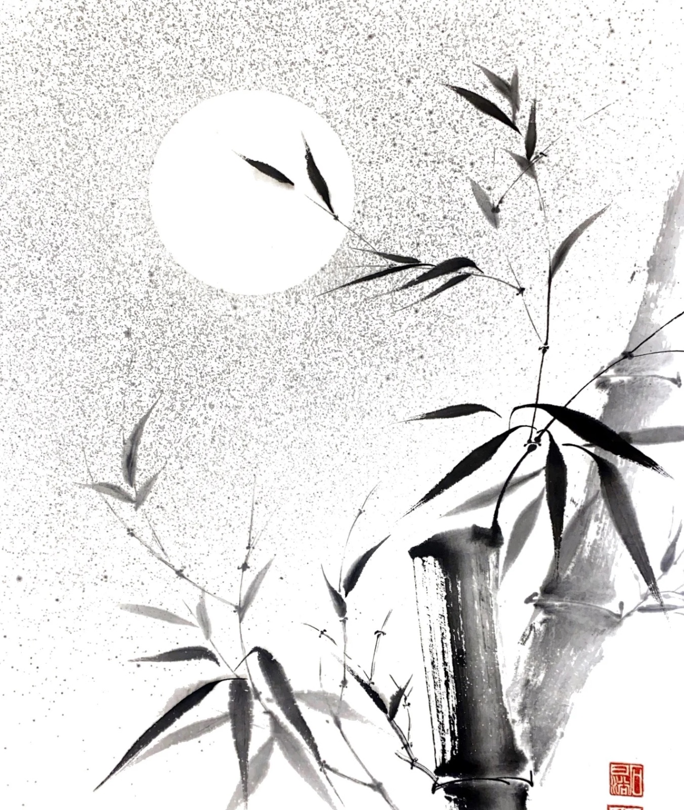 Bamboo in the moon light, Catalina Maftei